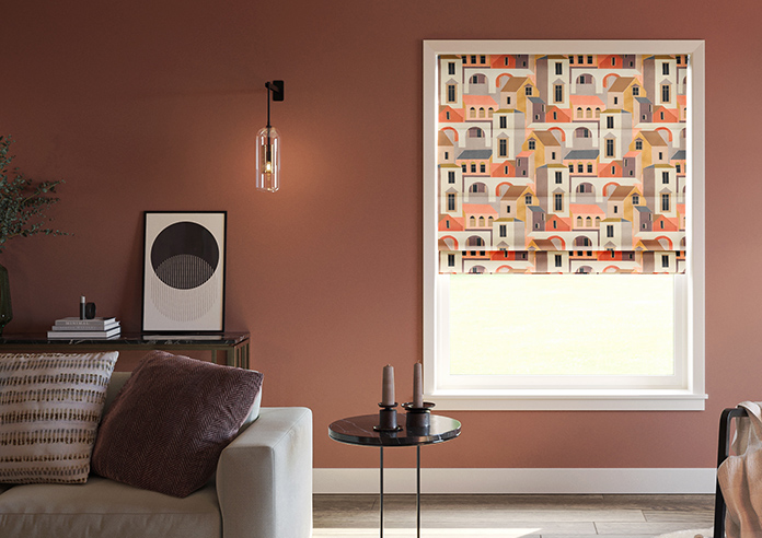 Santiago, Salsa - Motorised Roman Blind - Image 3
